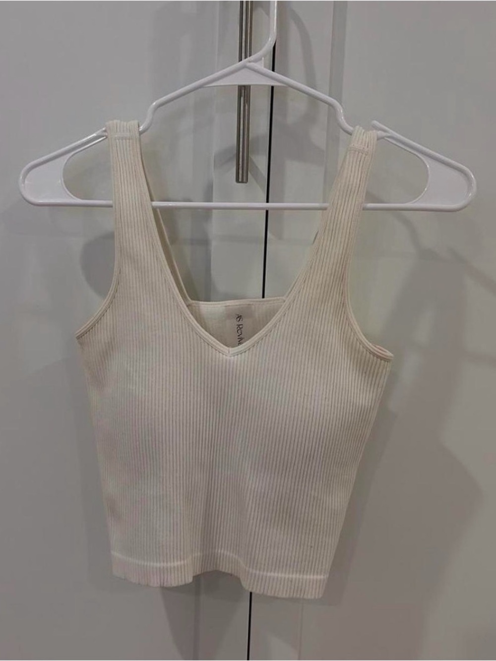 Altar'd State Cream Ribbed V-Neck Tank